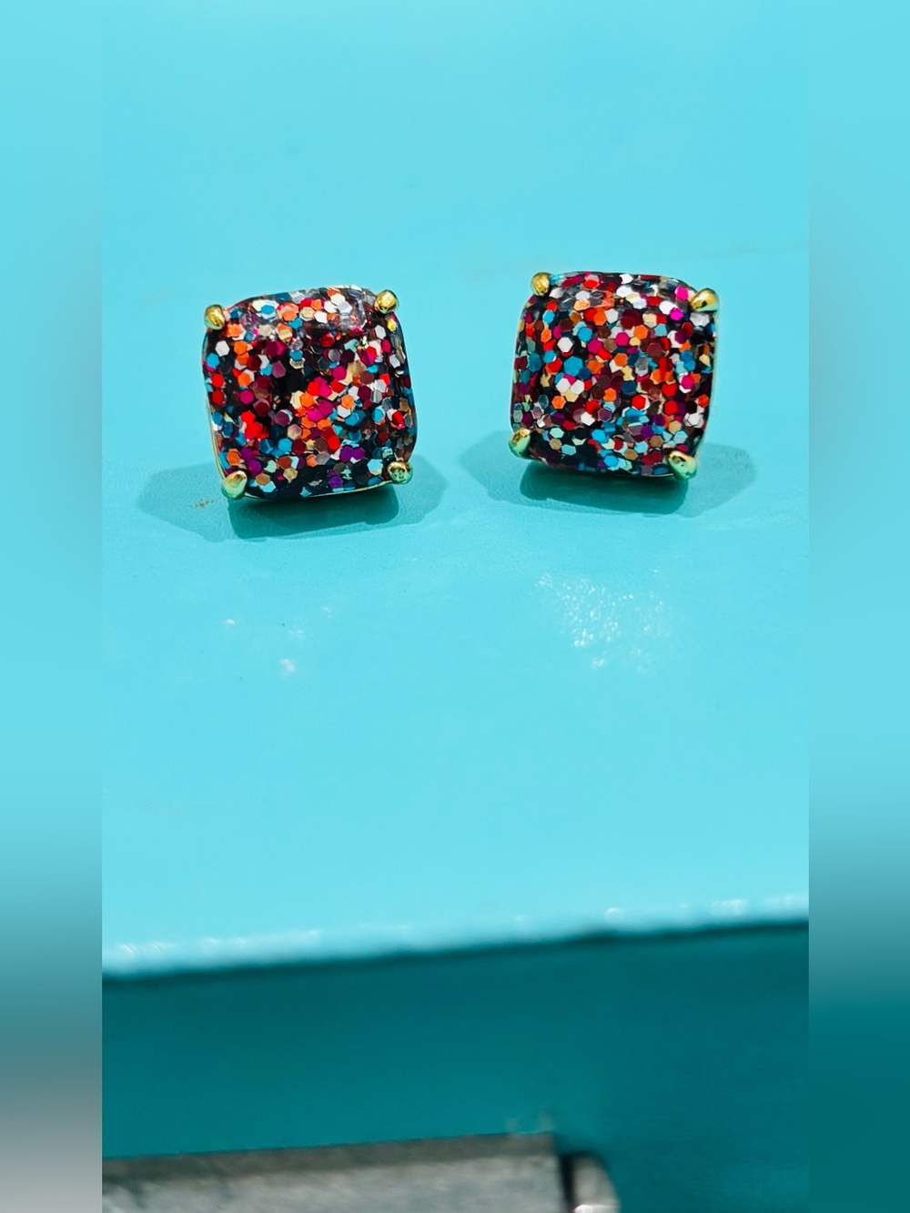 Kate Spade Multicolor Confetti Square Stud Earrings - Women Jewelry